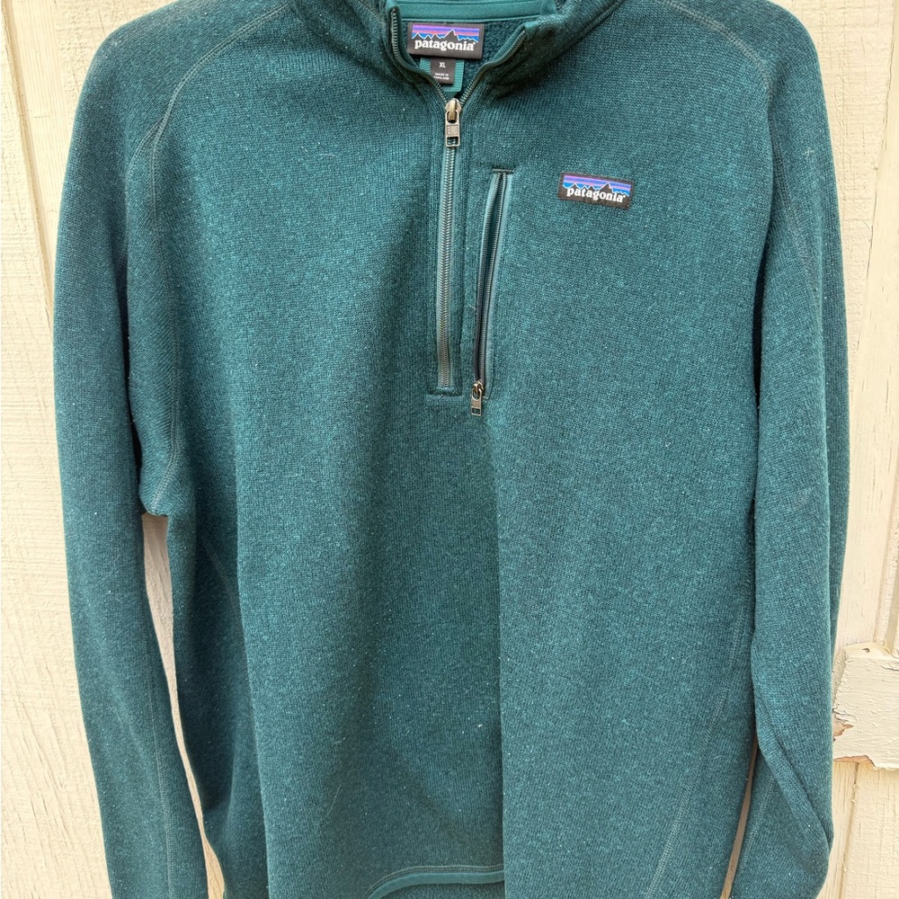 Patagonia Men's Teal 1/4 Zip-Up Better Sweater XL